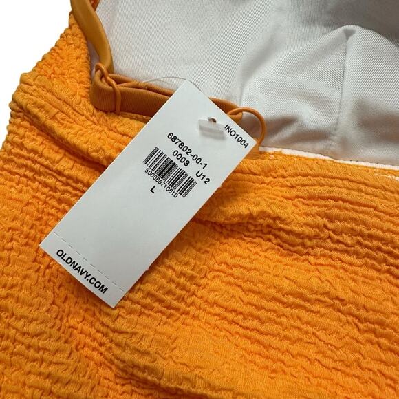 NWT Old Navy Orange Tie Bikini Tankini & Cheeky Bottom Set L/XL Swimsuit - Picture 7 of 10